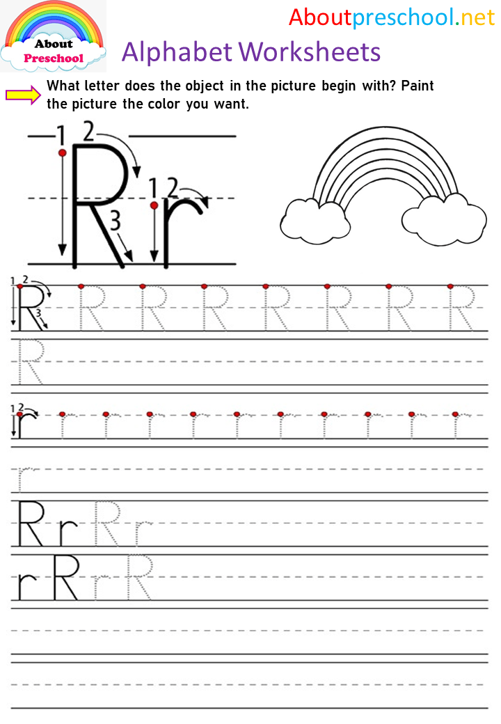 Alphabet Worksheets-B - About Preschool