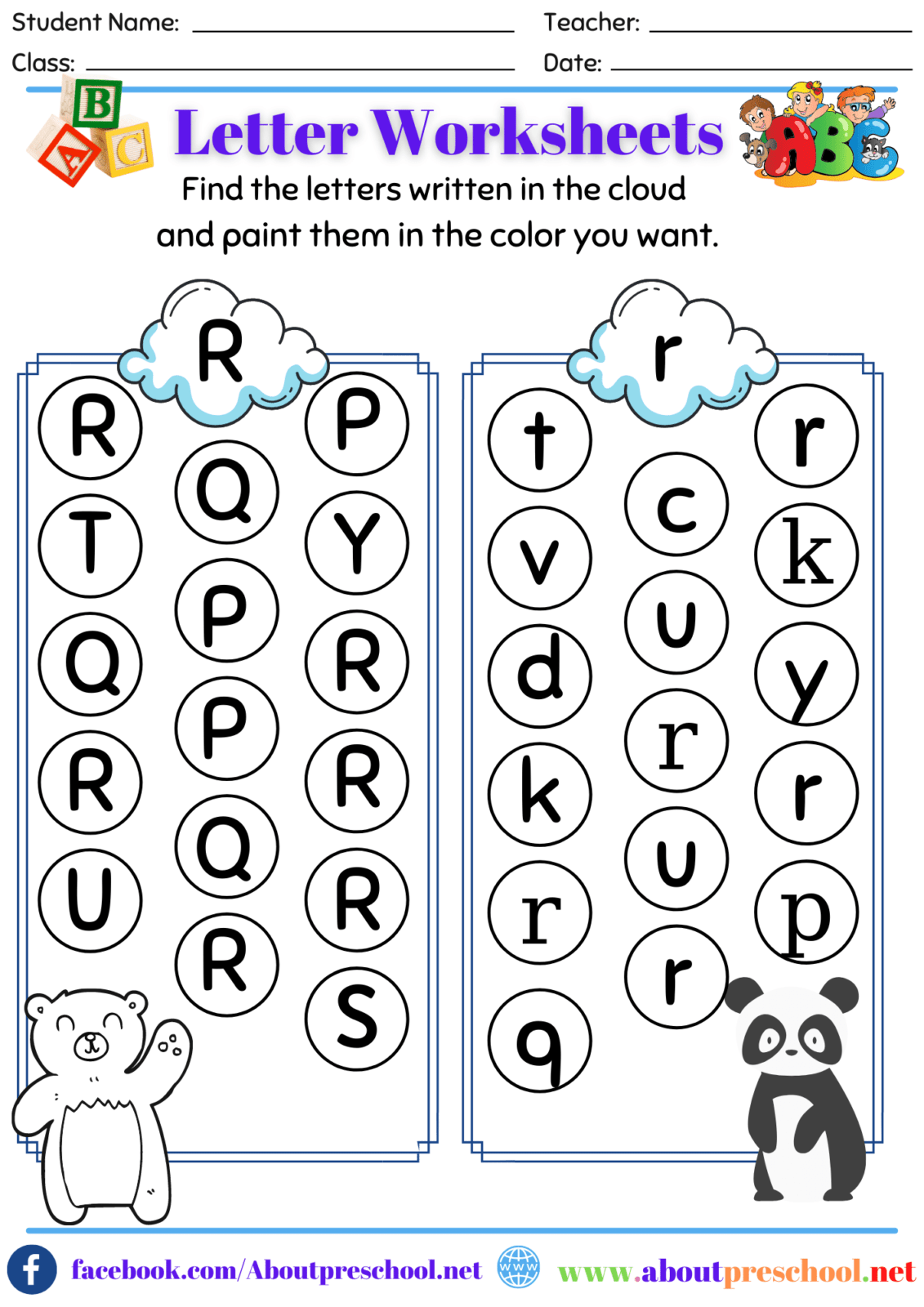 Letter R Worksheets Archives - About Preschool