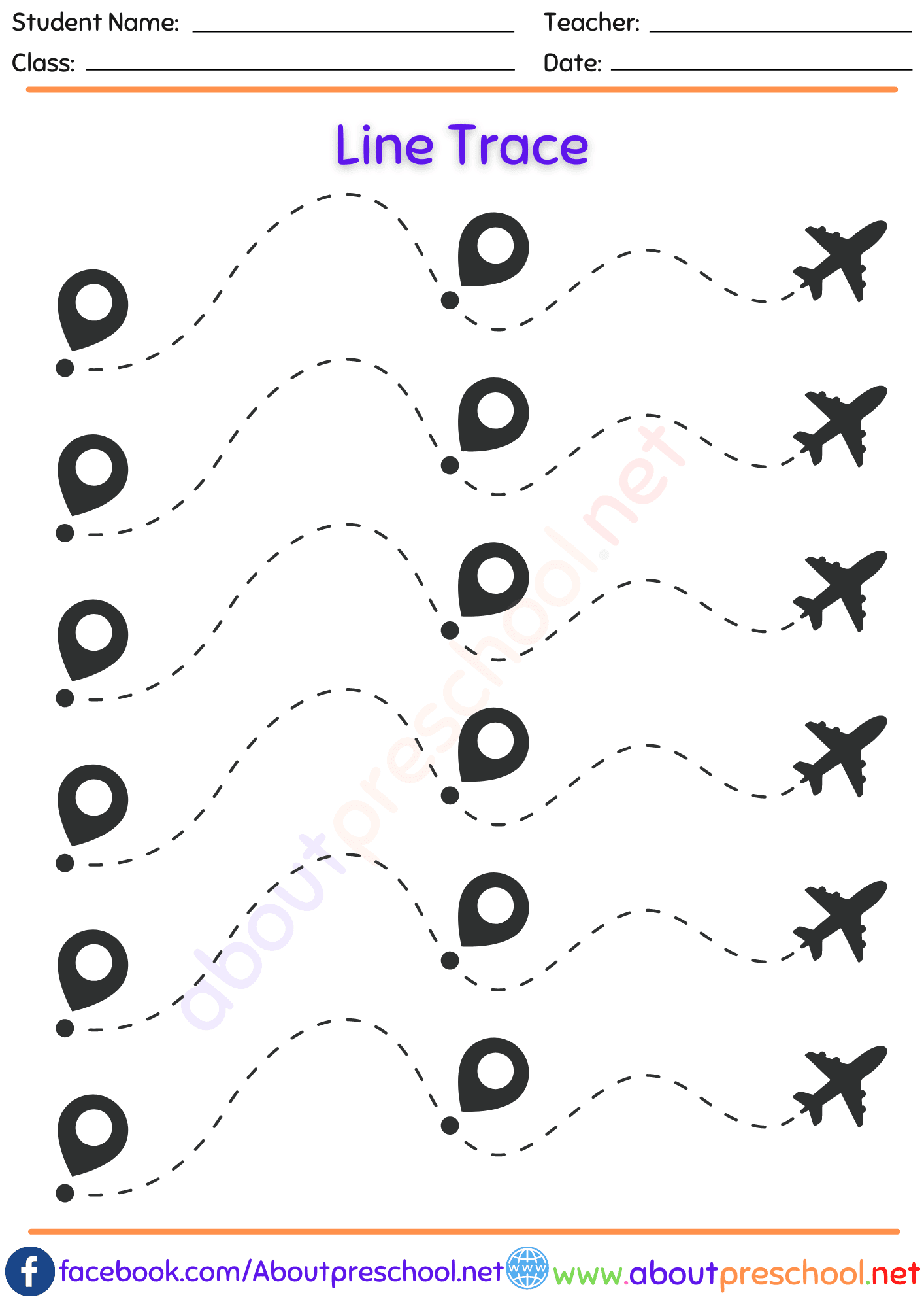 Line trace worksheet 13