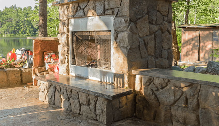 Building The Outdoor Fireplace And Patio No Small Plans