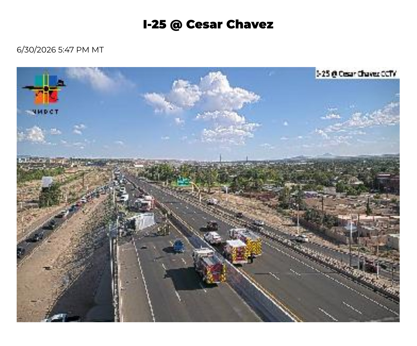 Northbound I-25 Closed, Southbound Lanes Affected After Serious