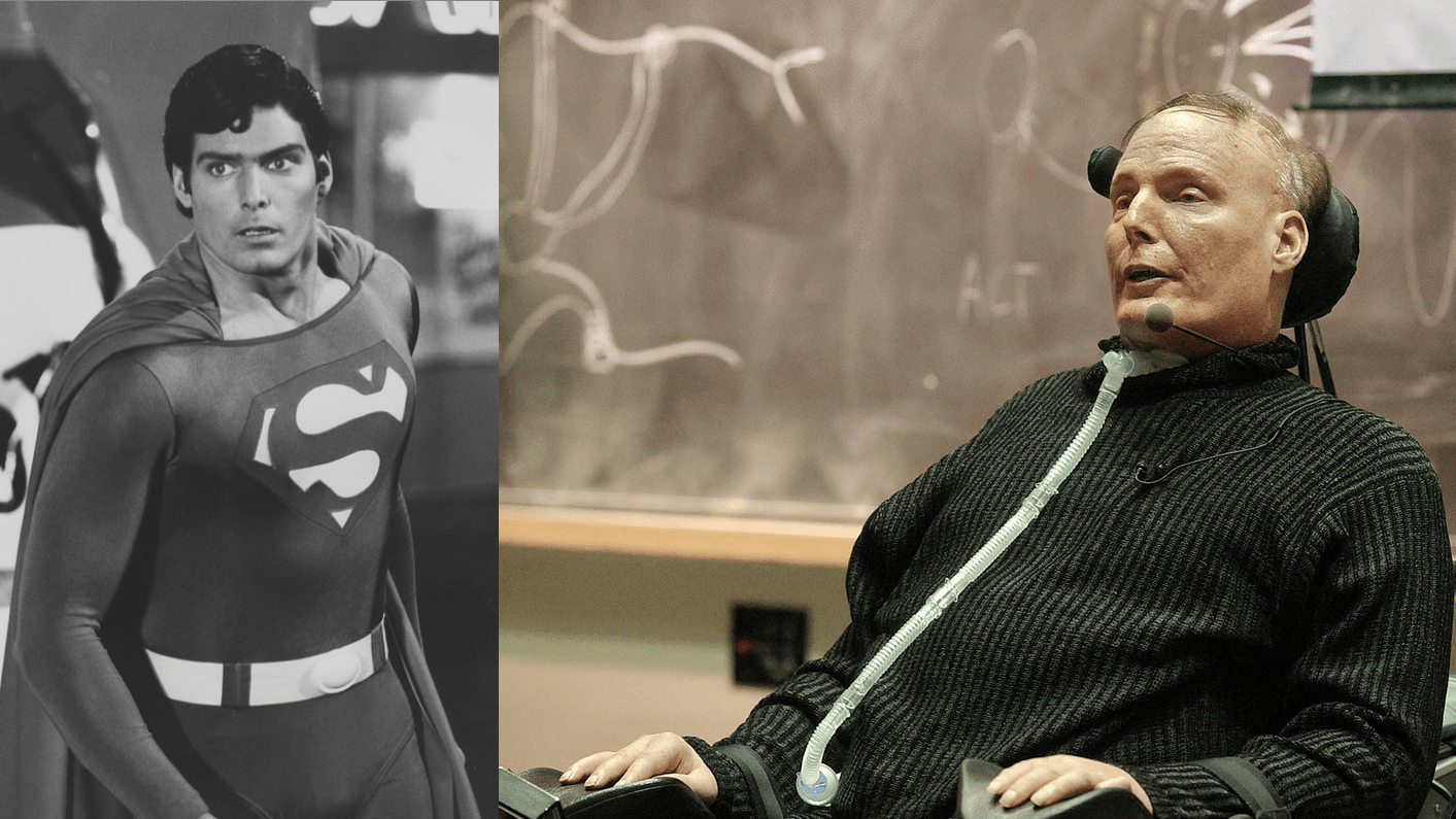 Christopher Reeve as Superman and in later years