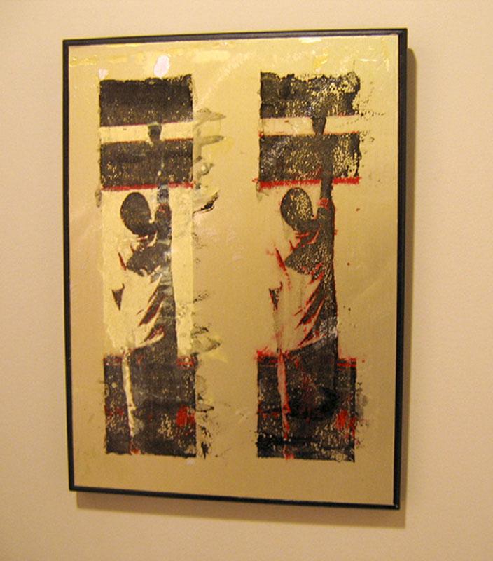 acrylic print on metal layered with shellac, prints on metal