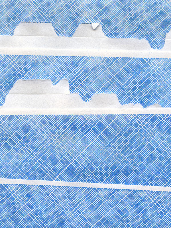 blue white envelope collage snail mail security, security envelope art