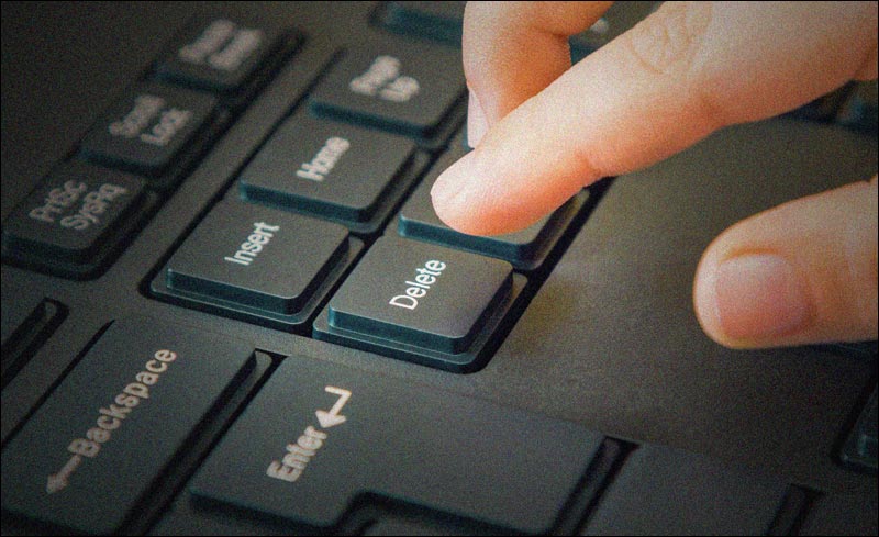 حذف الملفات دون نقلها إلى سلة المحذوفات