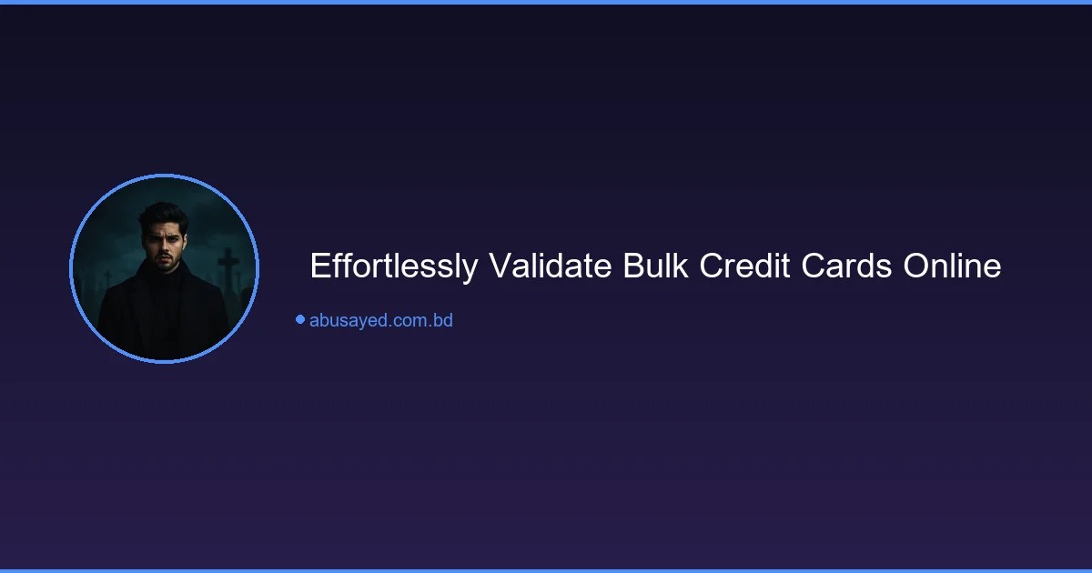Effortlessly Validate Bulk Credit Cards Online