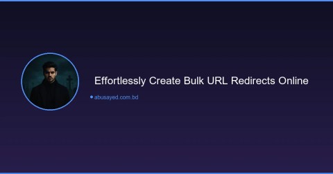 Bulk URL Redirect Mapper: Generate 301 Redirects