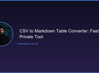 Convert CSV to Markdown Table - Fast & Private Tool