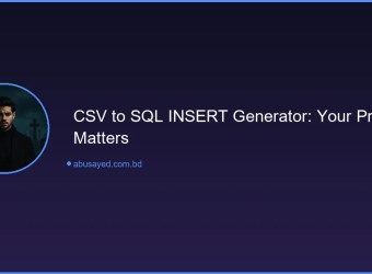 CSV to SQL INSERT Generator: Secure Conversion Tool