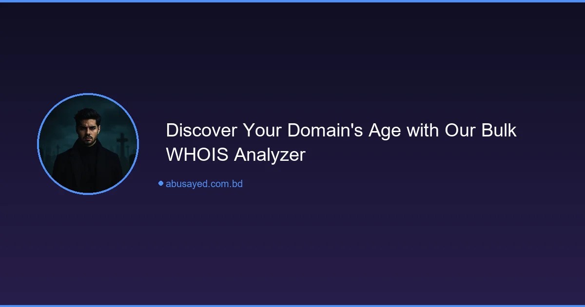 Bulk WHOIS Analyzer - Check Domain Age Free