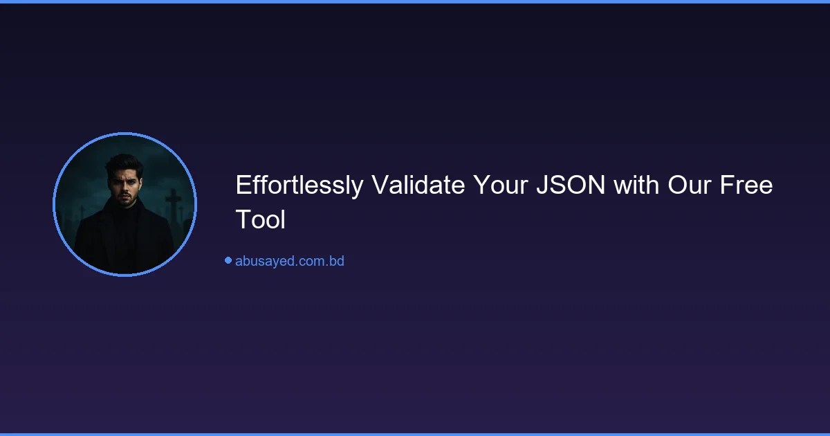 Free Online JSON Validator & Formatter Tool
