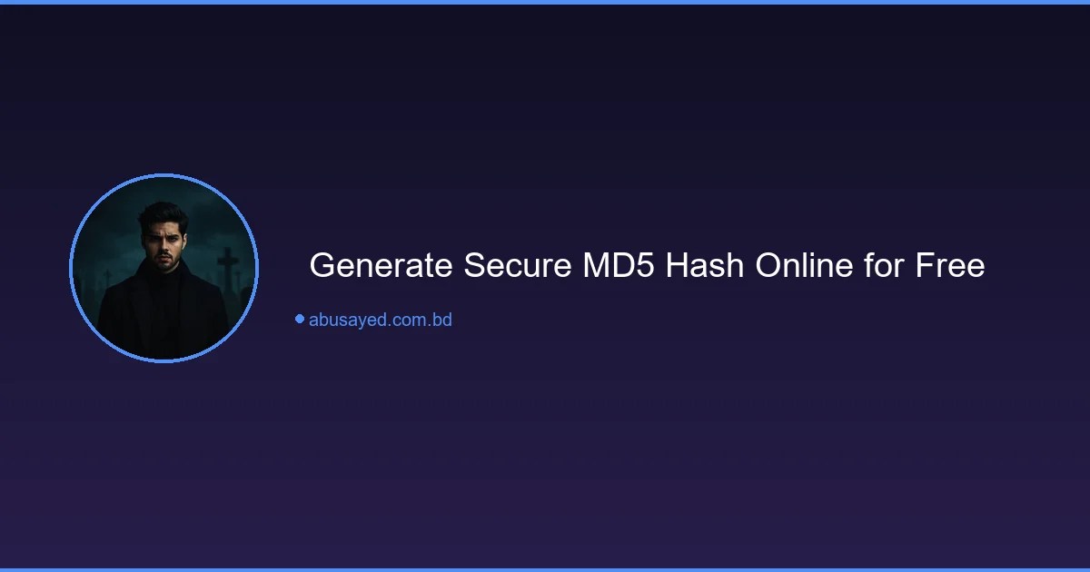 Free Online MD5 Hash Generator | Secure Your Data