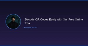 Decode QR Codes Easily with Our Free Online Tool