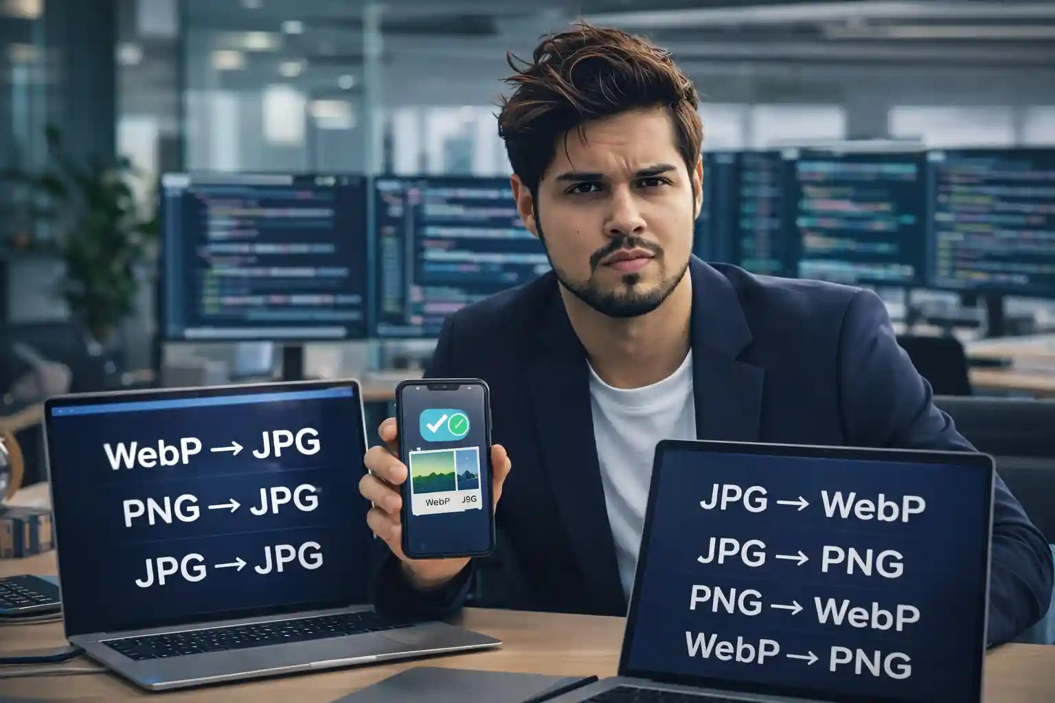 WebP to JPG, JPG to WebP & PNG Image Compressor Without Quality Loss