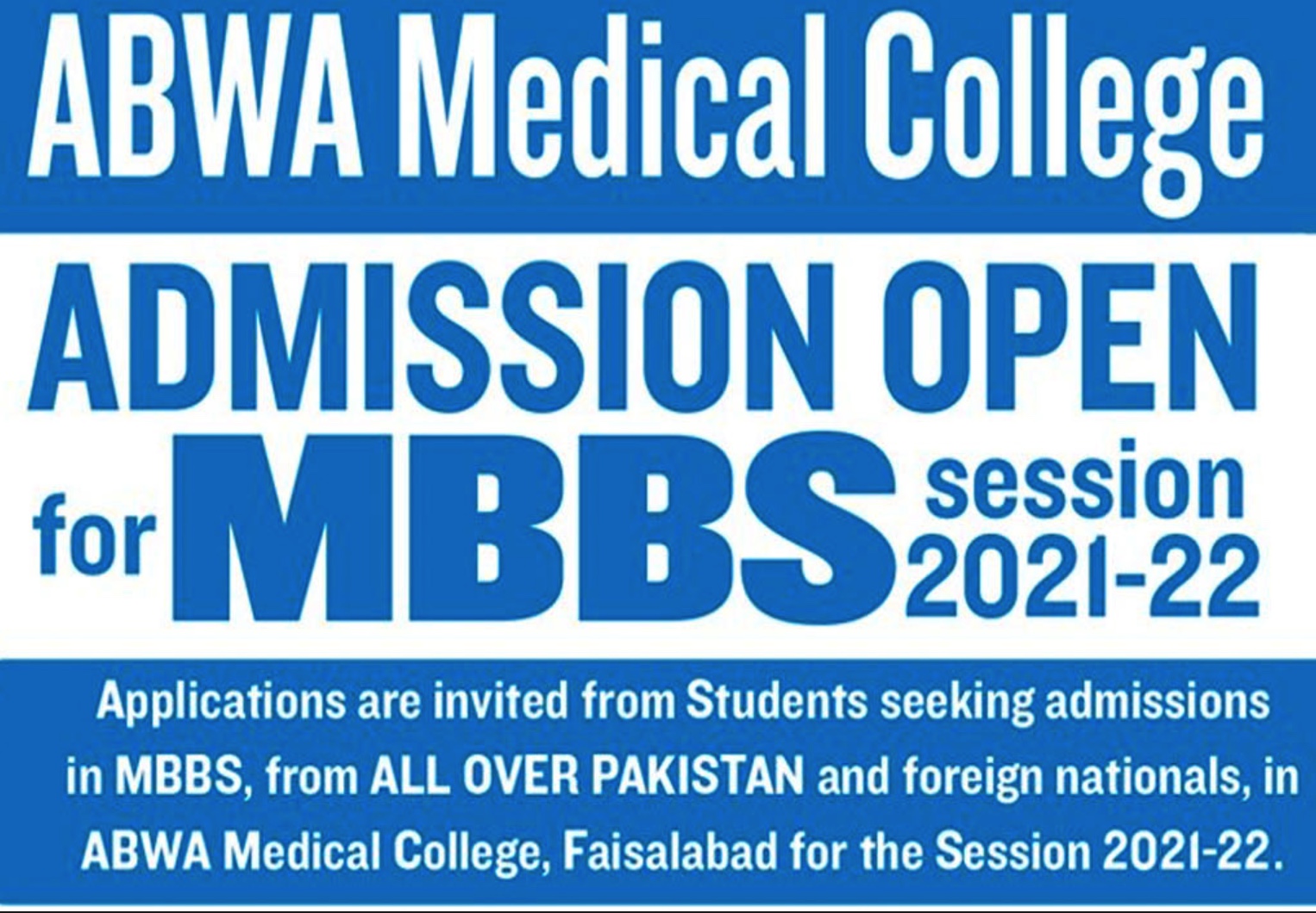 ADMISSION OPEN 2021-22