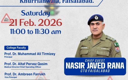 Traffic Awareness Seminar Held at ABWA Medical College & Hospital, Khurrianwala, Faisalabad