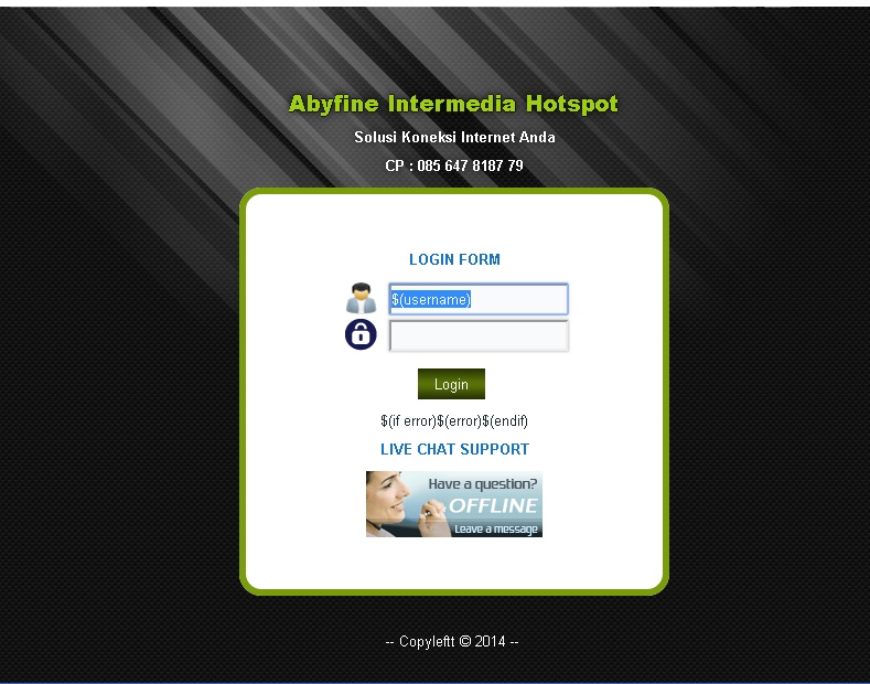 Share Login Page Hotspot Mikrotik Gratis