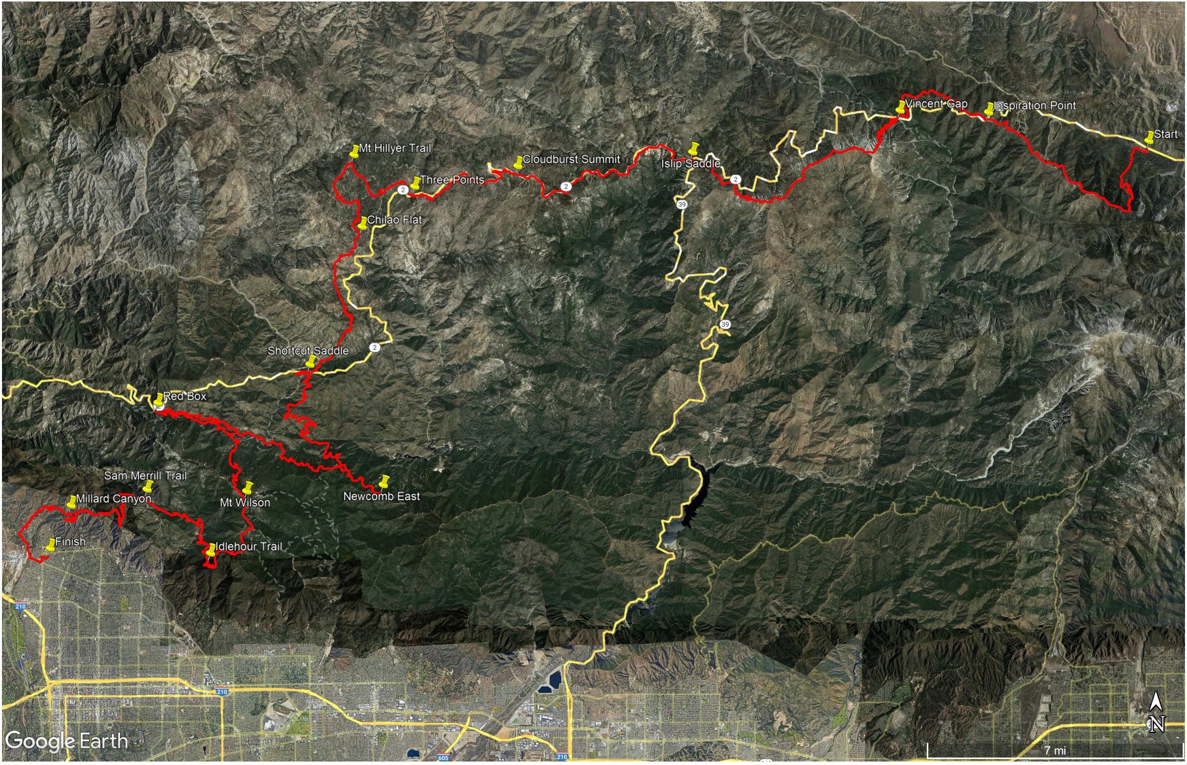 2023 AC100 Course Using the Edison Rd. Map: Gerry Walsh.
