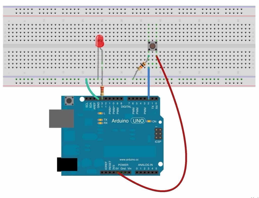 13 button circuit with Arduino Using a button with Arduino