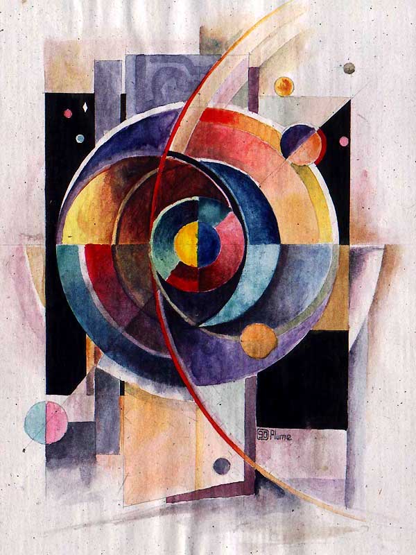 abstrait - aquarelle sur papier