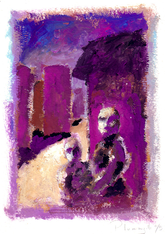 gouache et acrylique sur papier