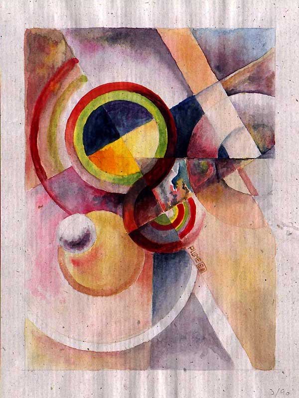 abstrait - aquarelle sur papier
