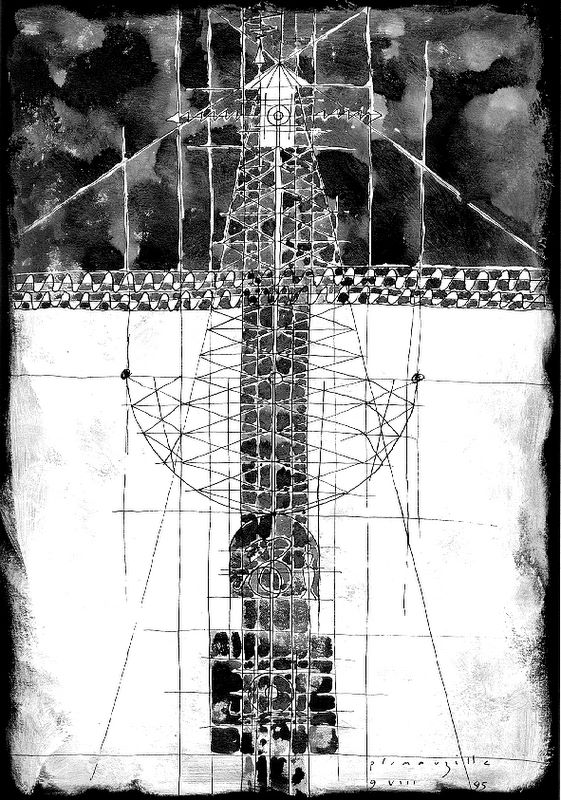phare - acrylique + encre