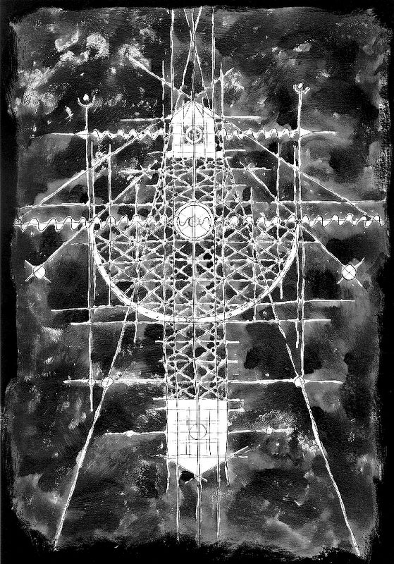 phare - acrylique + encre