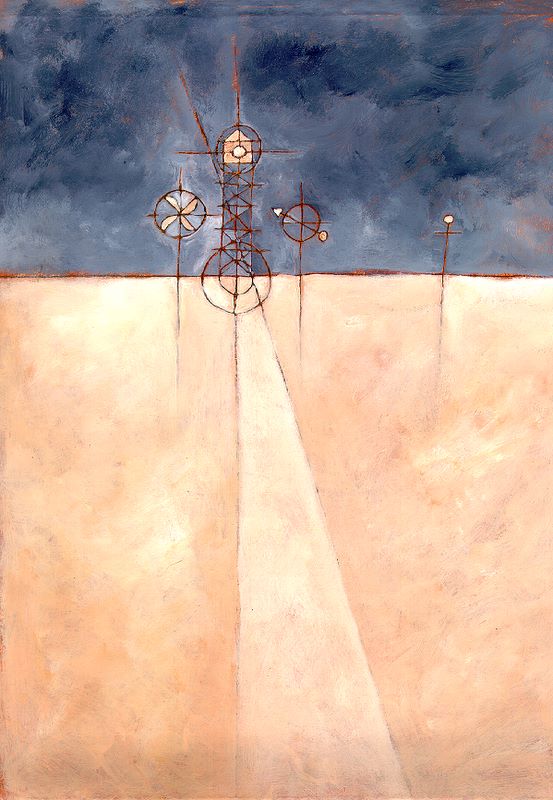 phare - acrylique sur papier