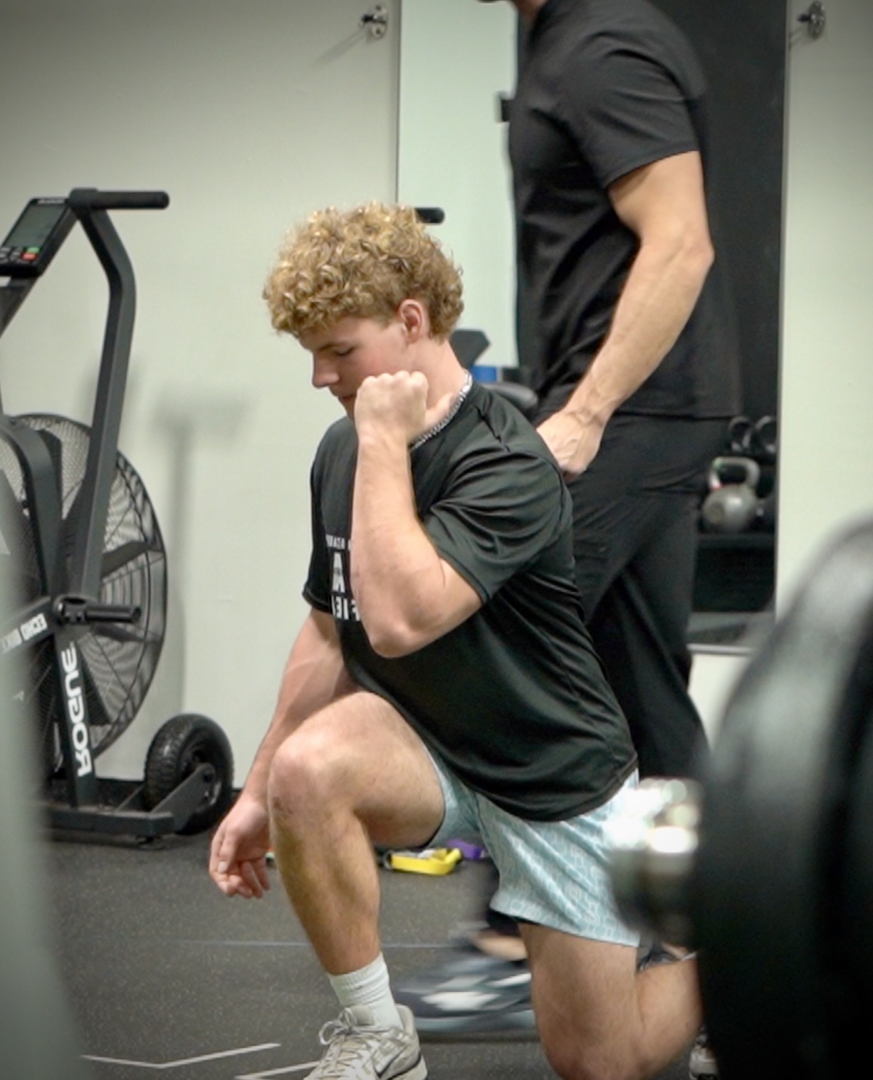 Athlete during performance testing