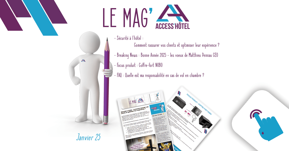 Le Mag Access'Hôtel - Tendances et équipements - Janvier 2025