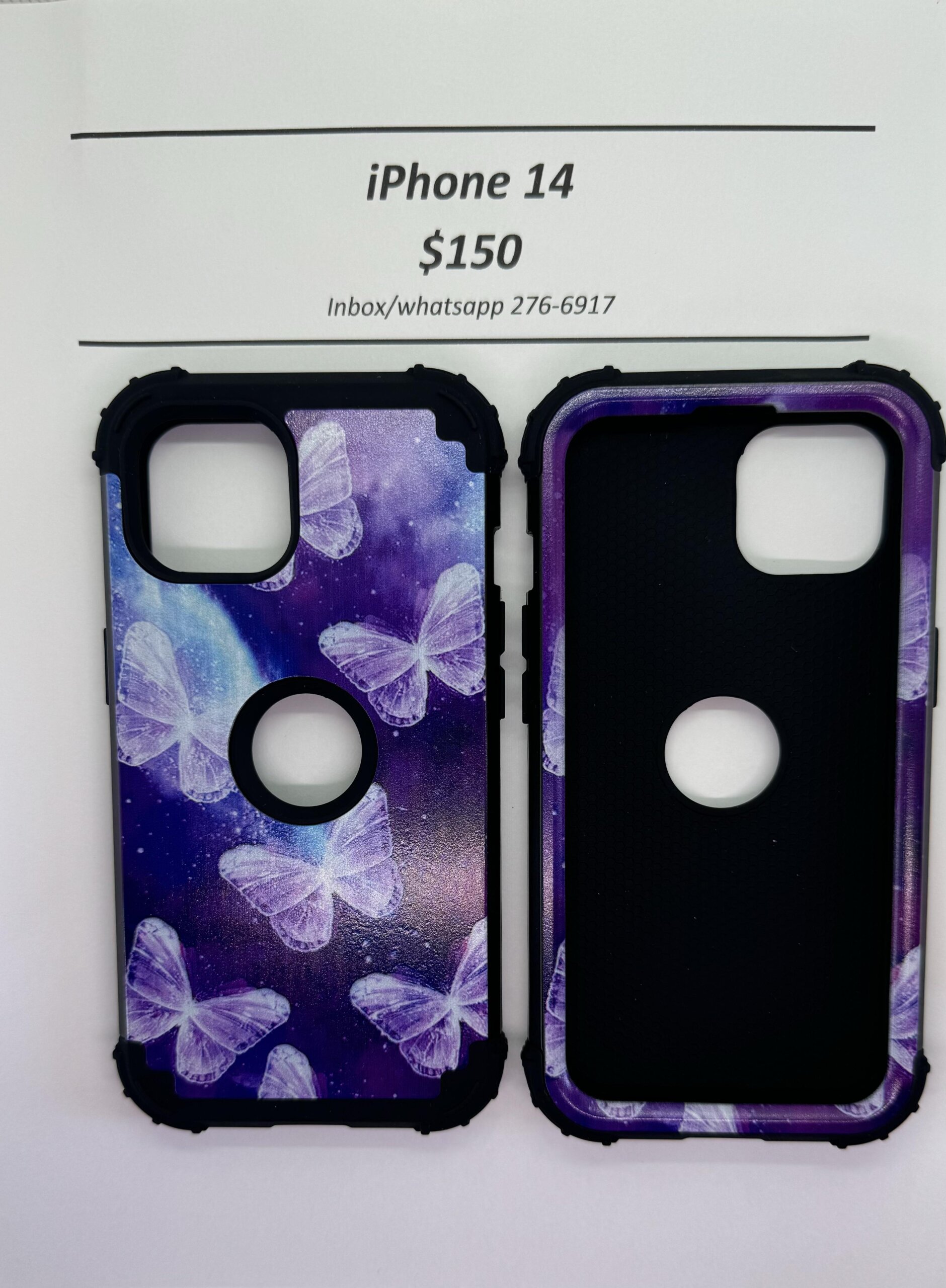 iPhone 14 Purple Rugged Butterfly