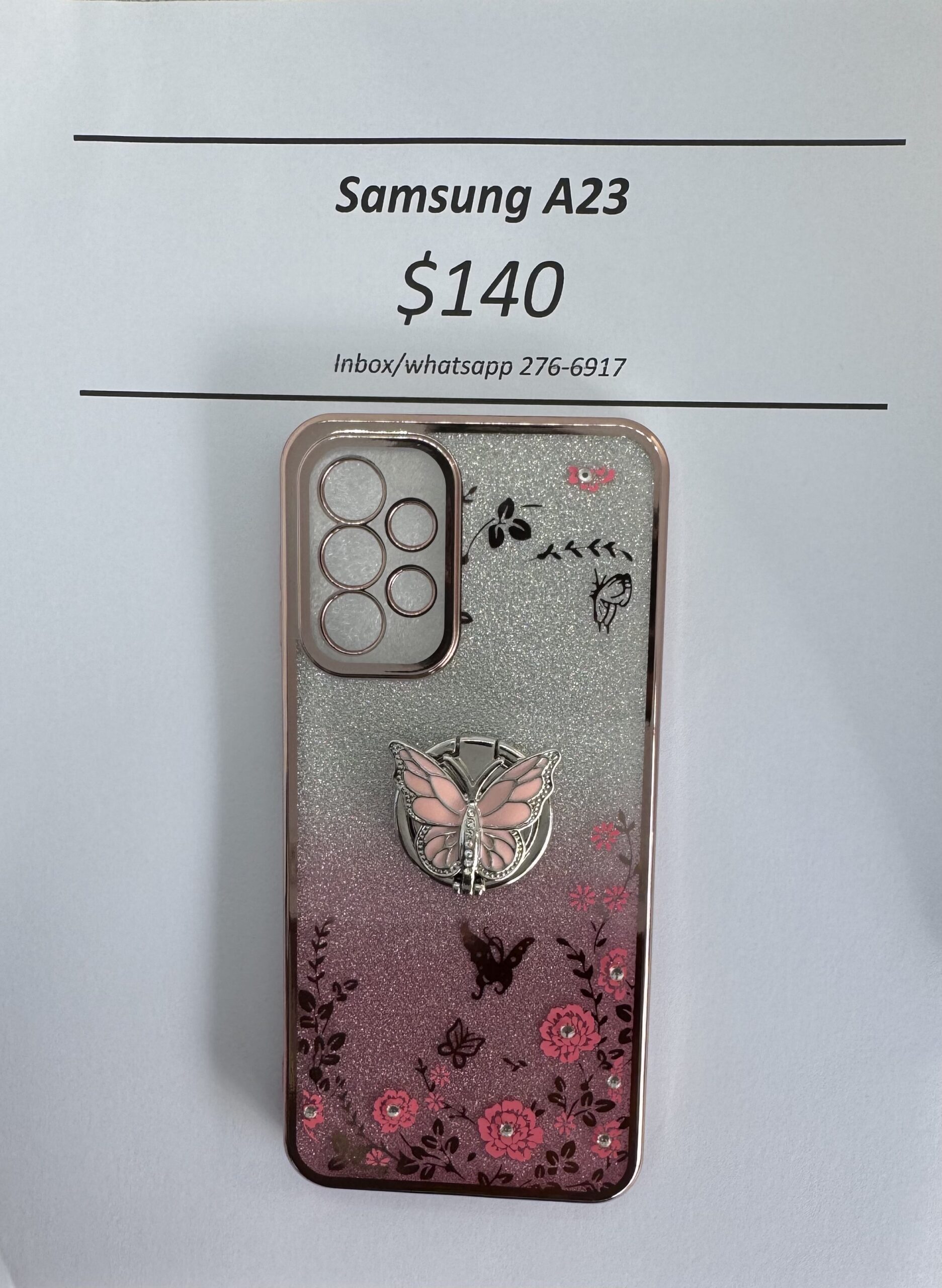 A23 Glitter Butterfly with Pop Ring