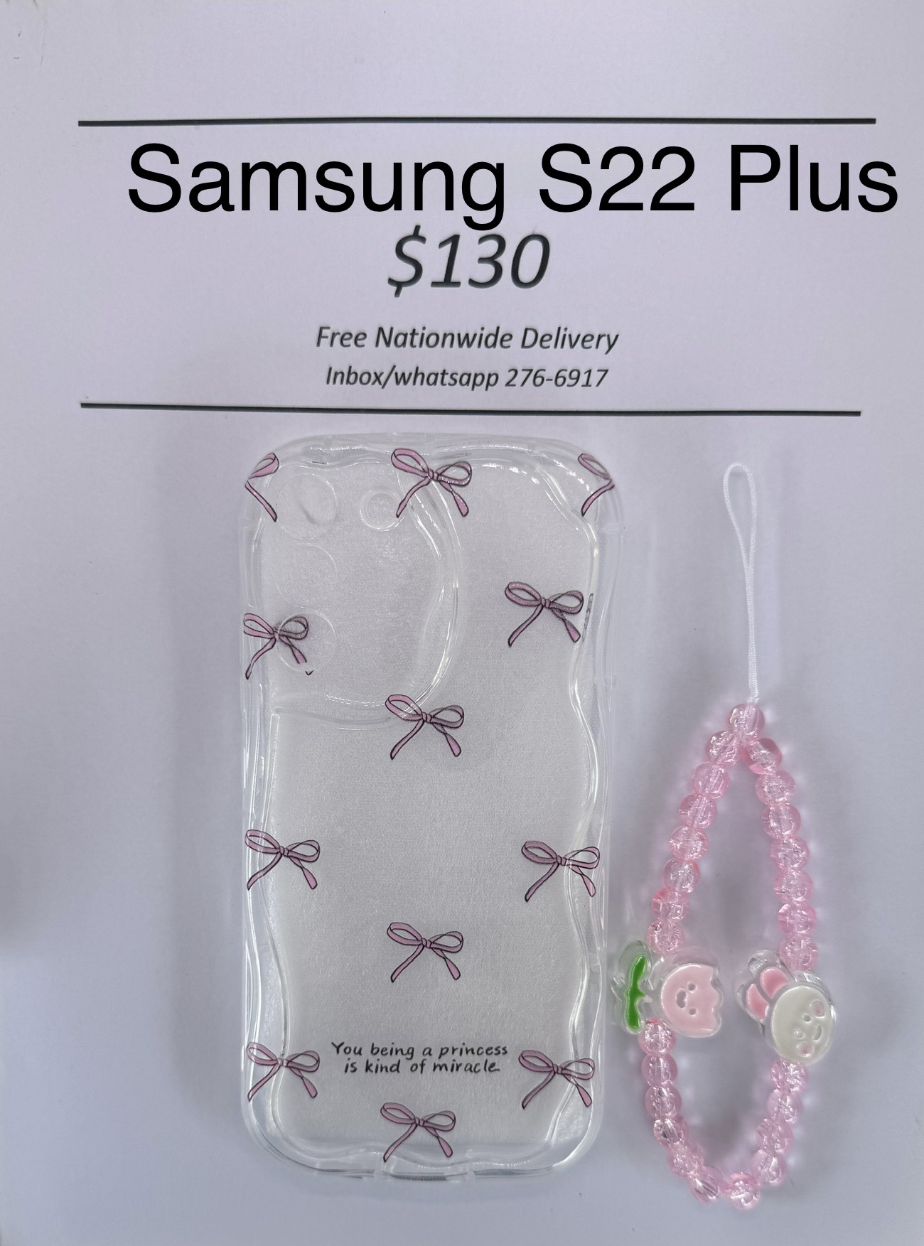 S22+ Clear Bow Case