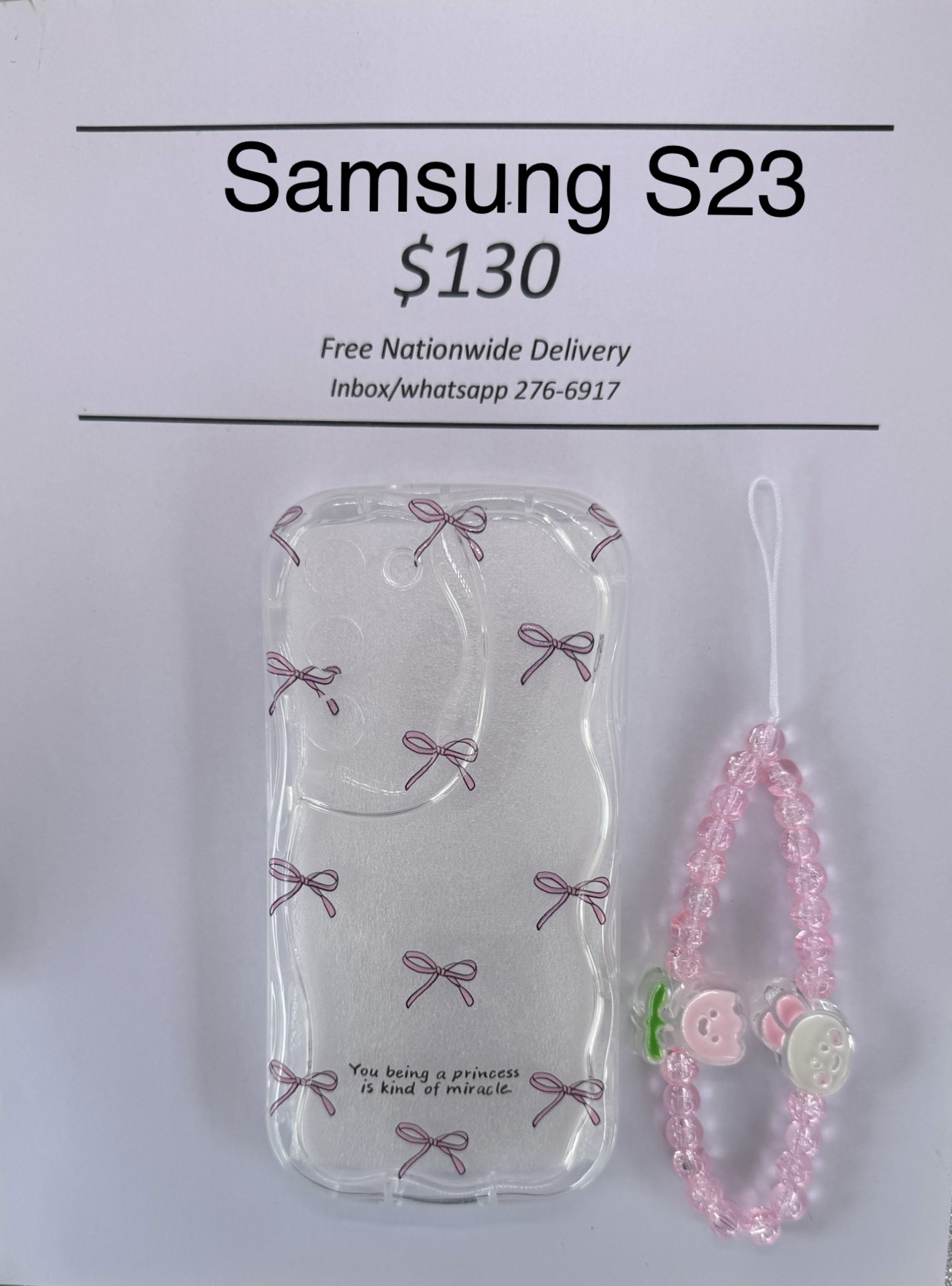 S23 Clear Bow Case