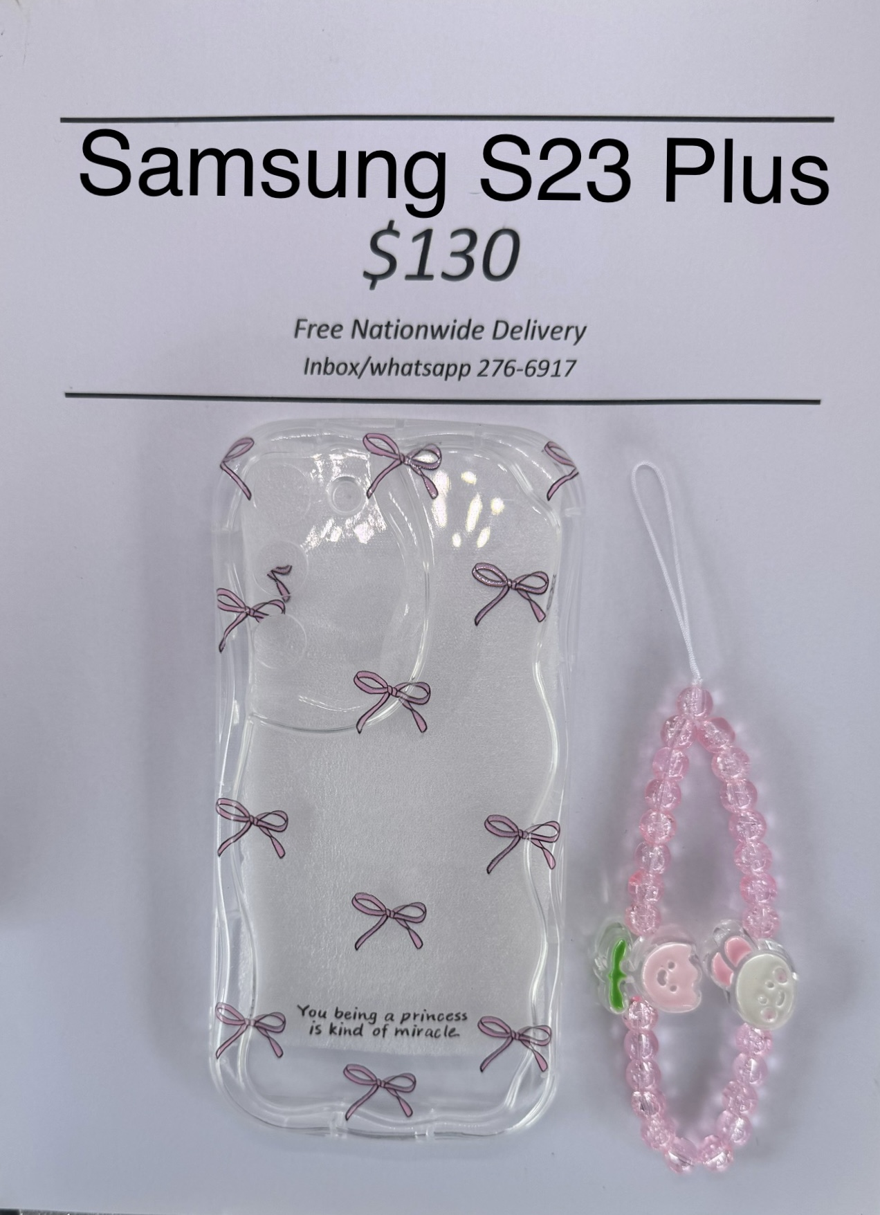 S23+ Clear Bow Case
