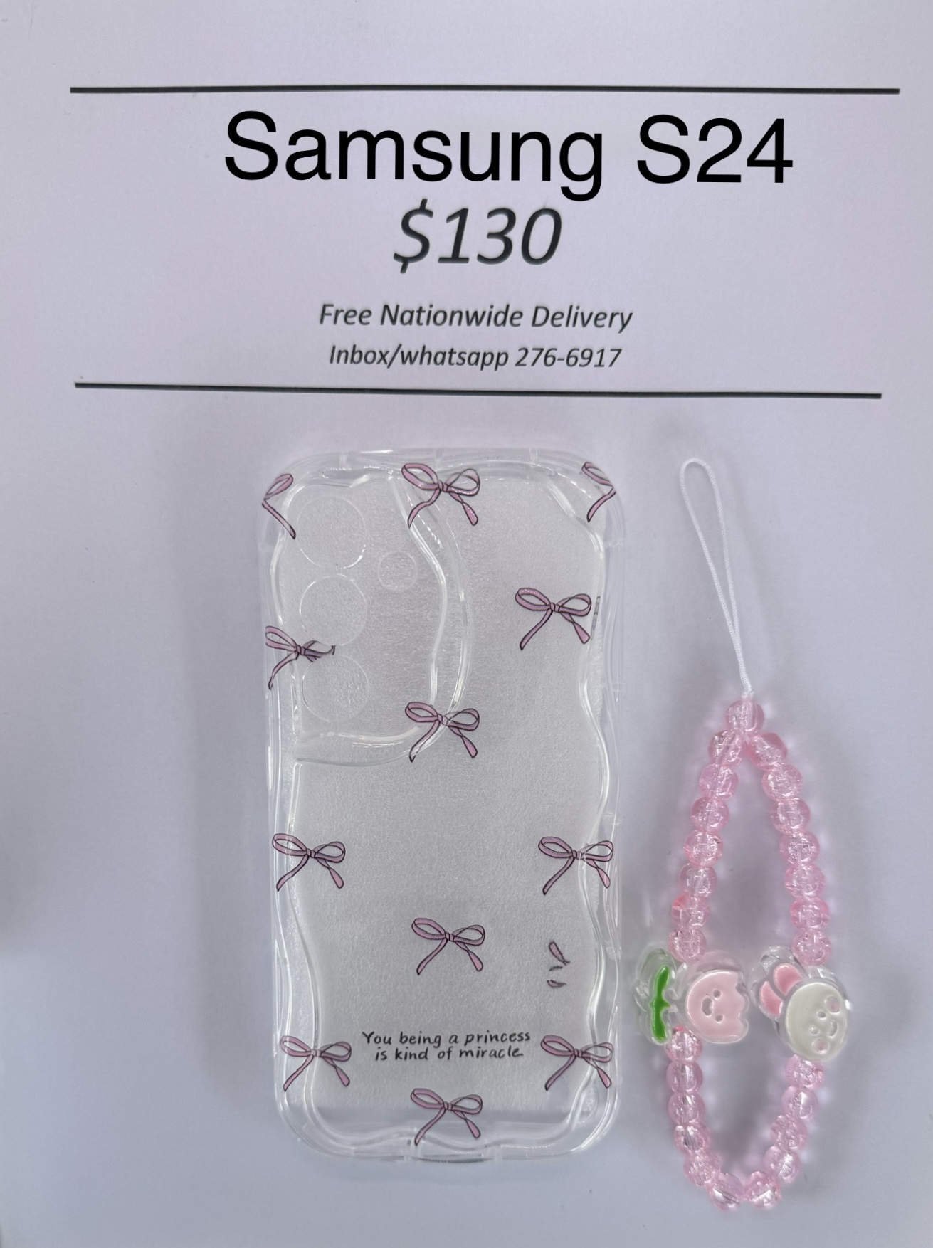 S24 Clear Bow Case