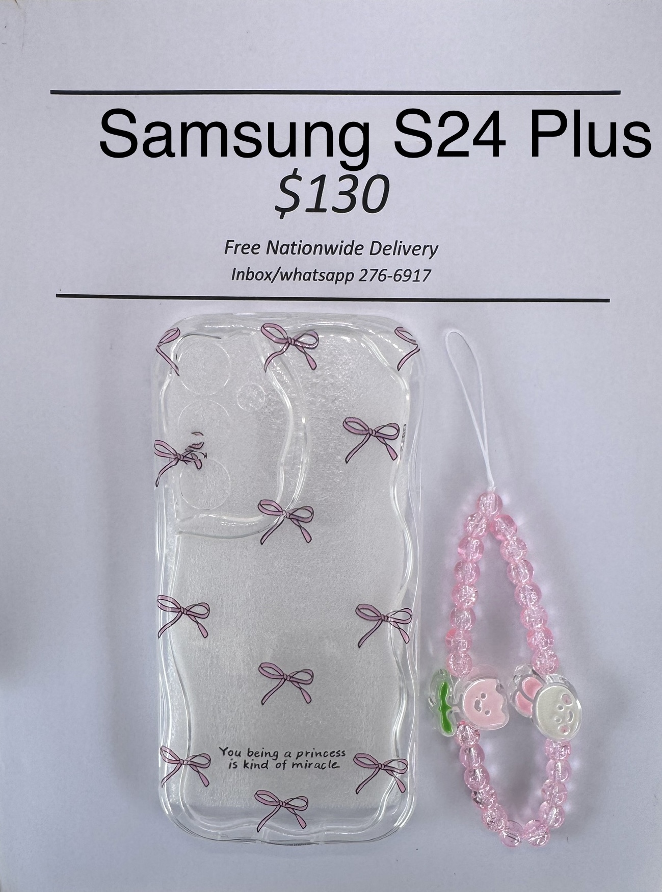 S24+ Clear Bow Case