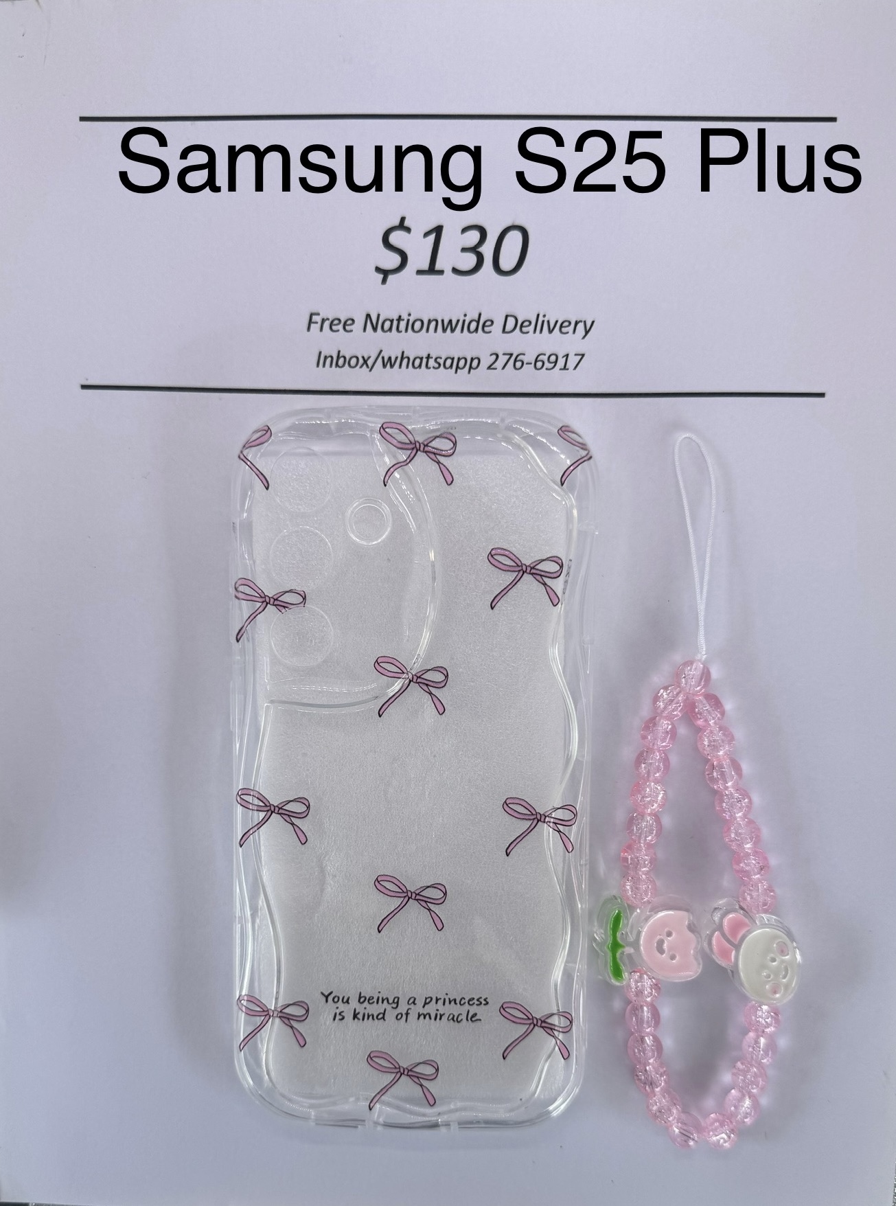 S25+ Clear Bow Case