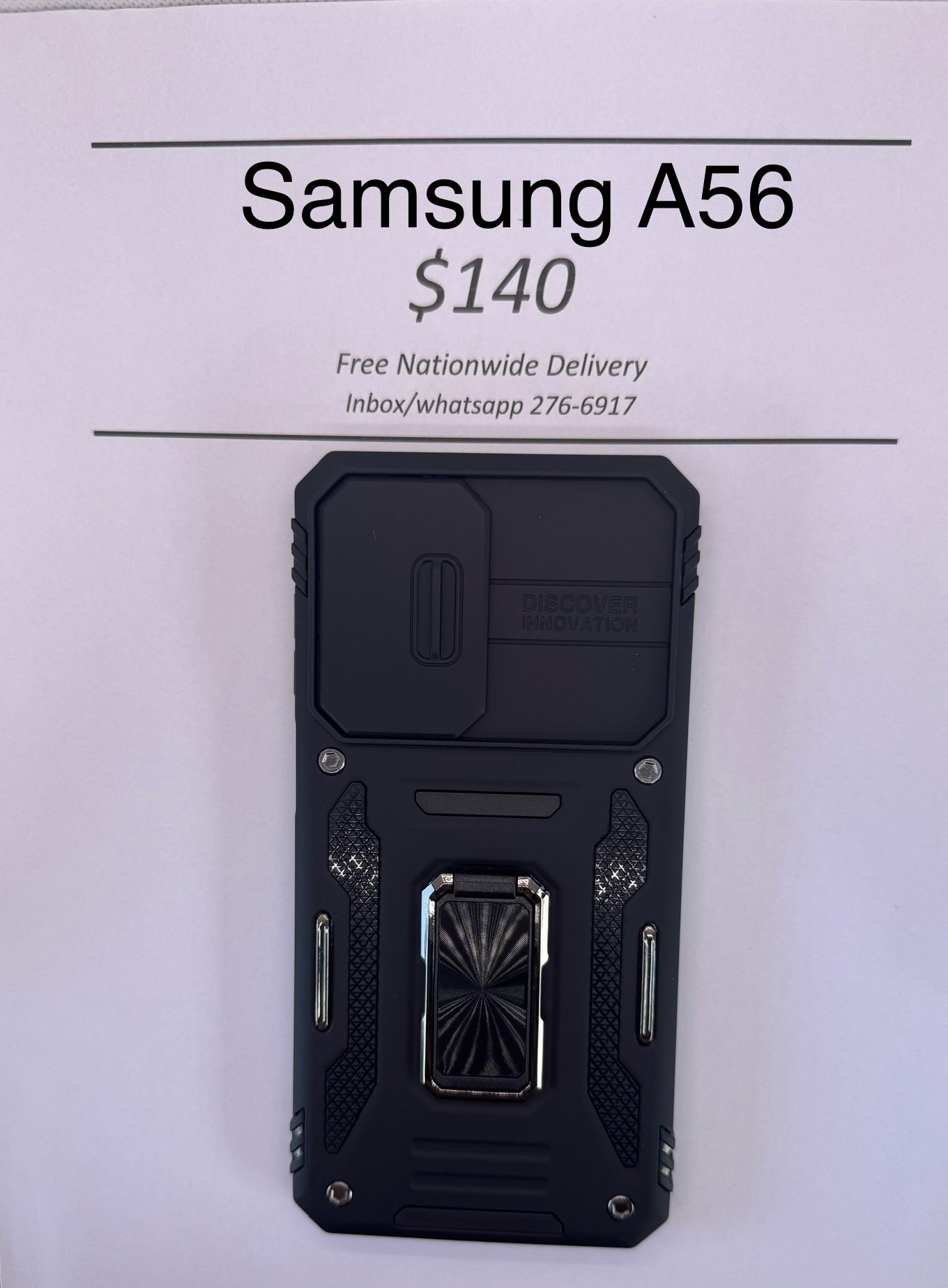 A56 Black Rugged w Camera Cover
