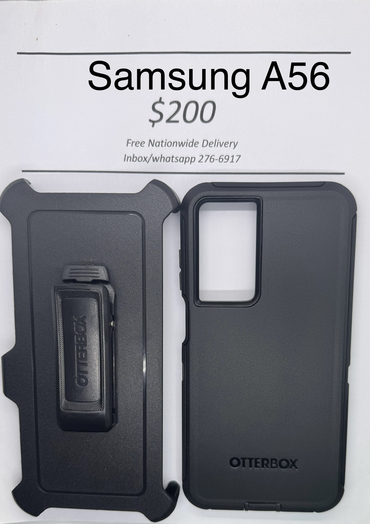 A56 Otterbox Defender Black