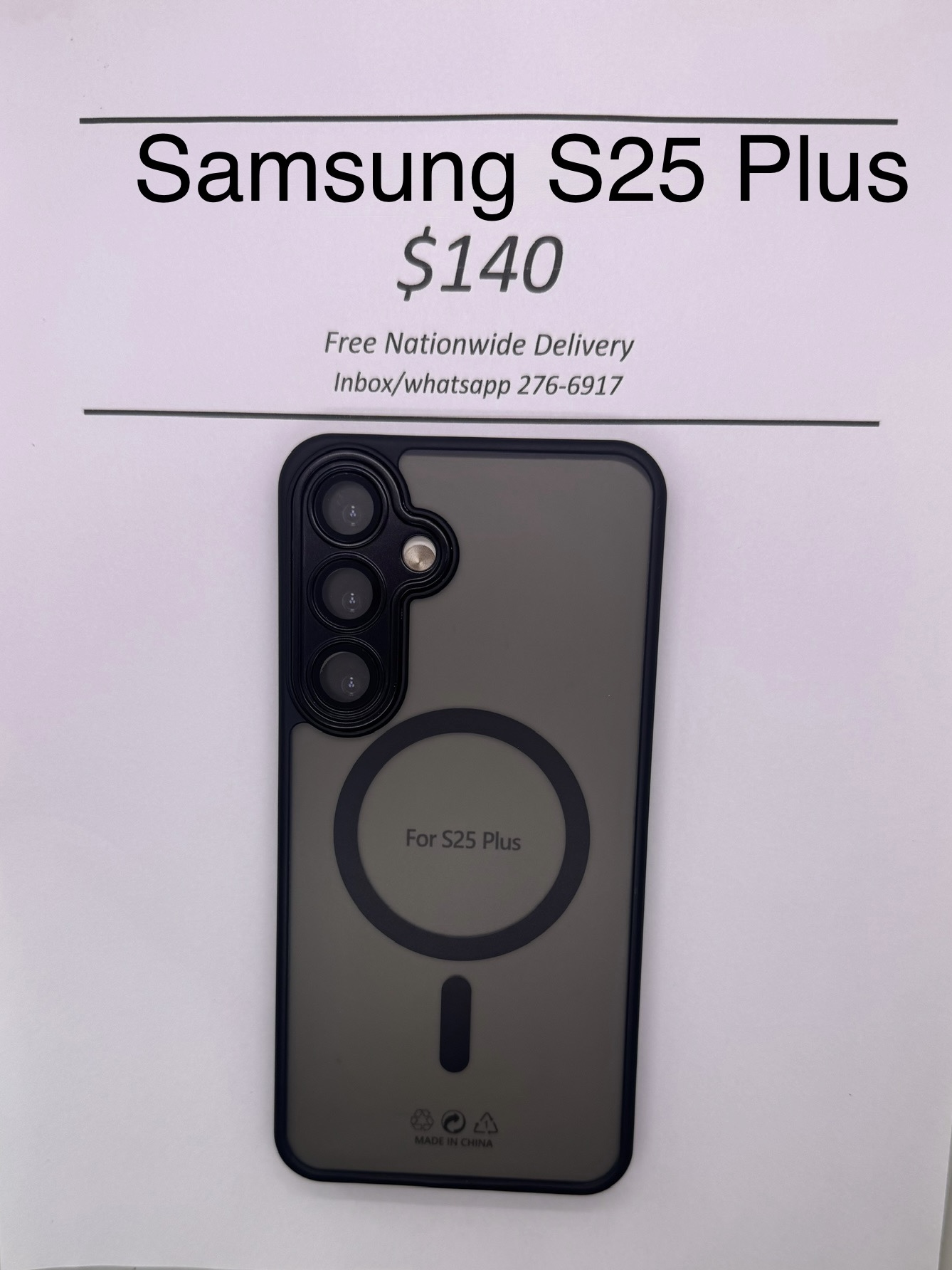 S25+ Black Frosted Mag Safe