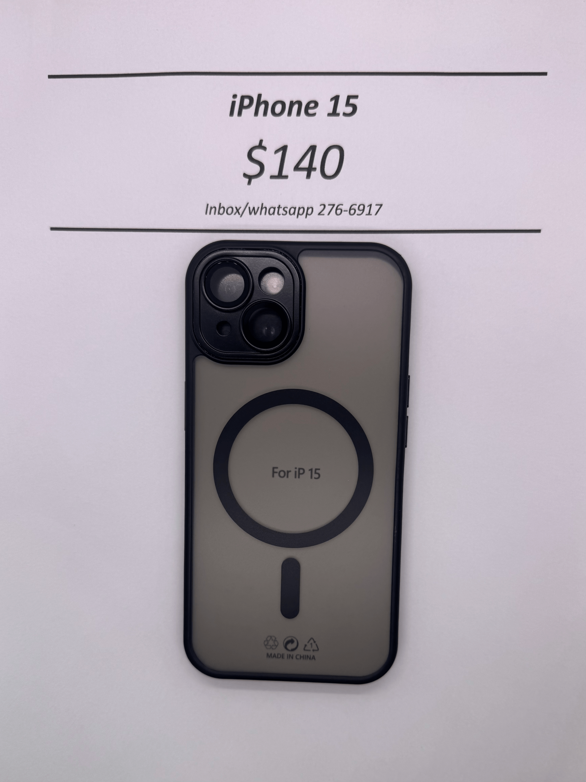iPhone 15 Black Frosted Mag Safe