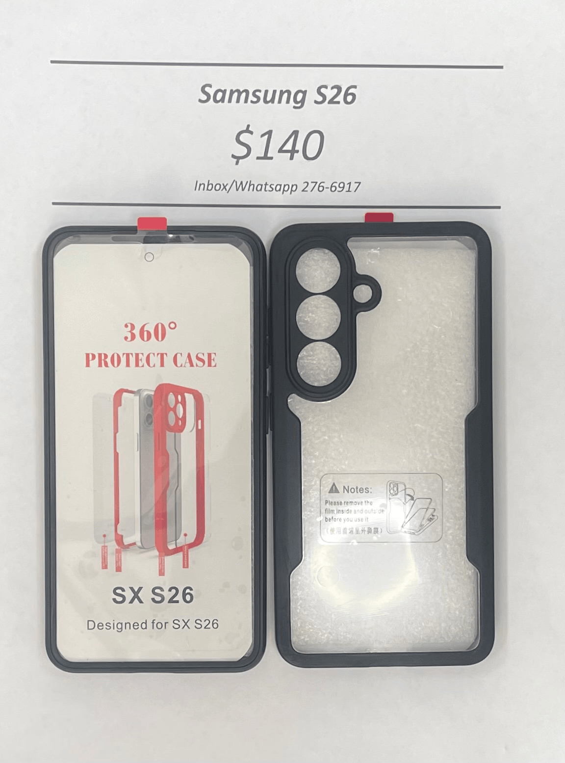 S26 Black Rugged 360 Case
