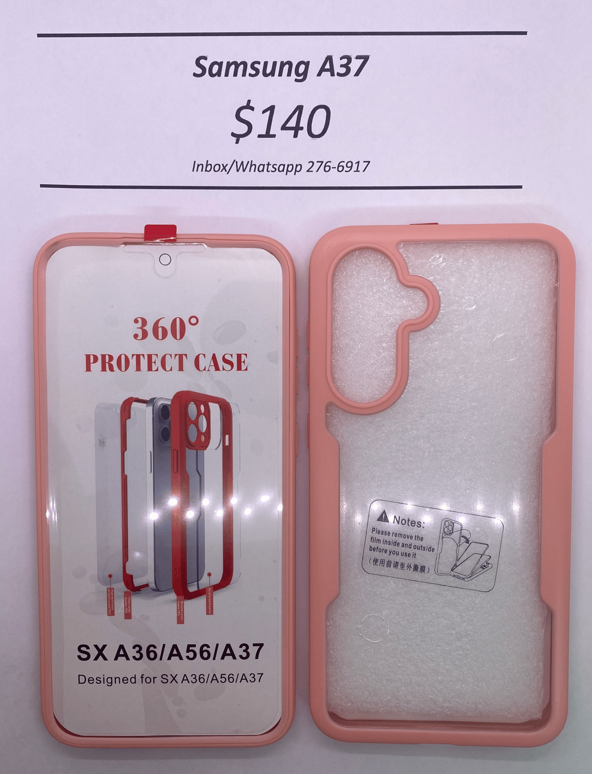 A37 Pink Rugged 360 Case