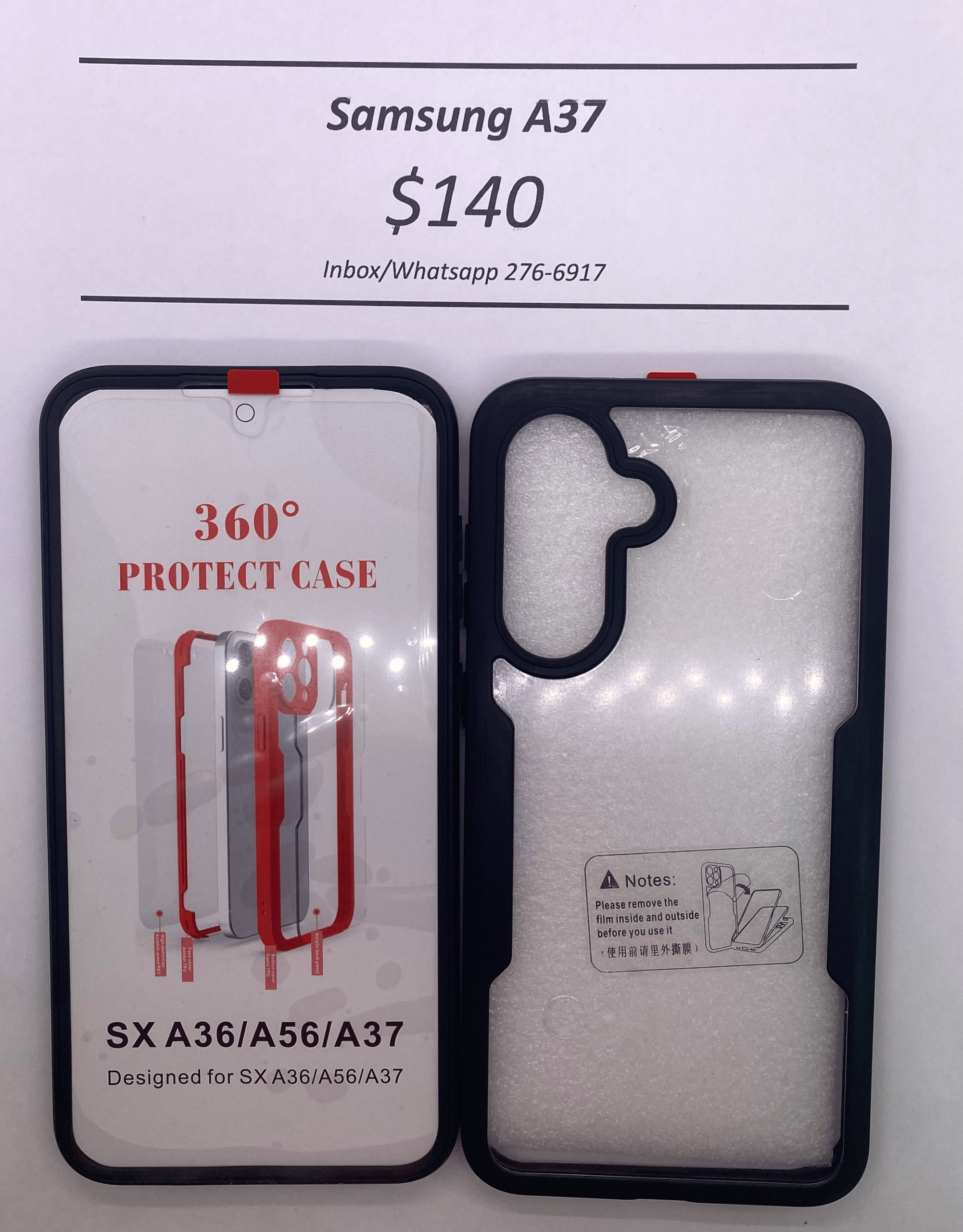 A37 Black Rugged 360 Case