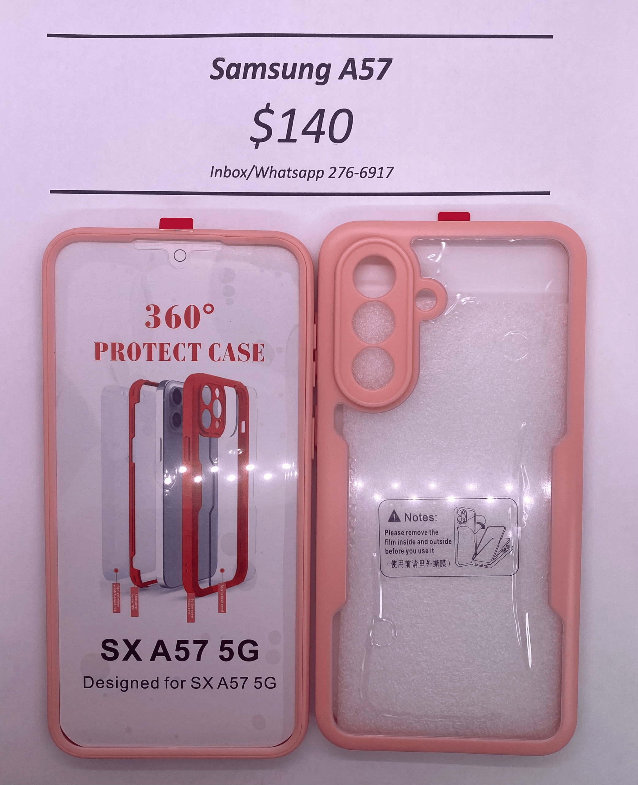 A57 Pink Rugged 360 Case