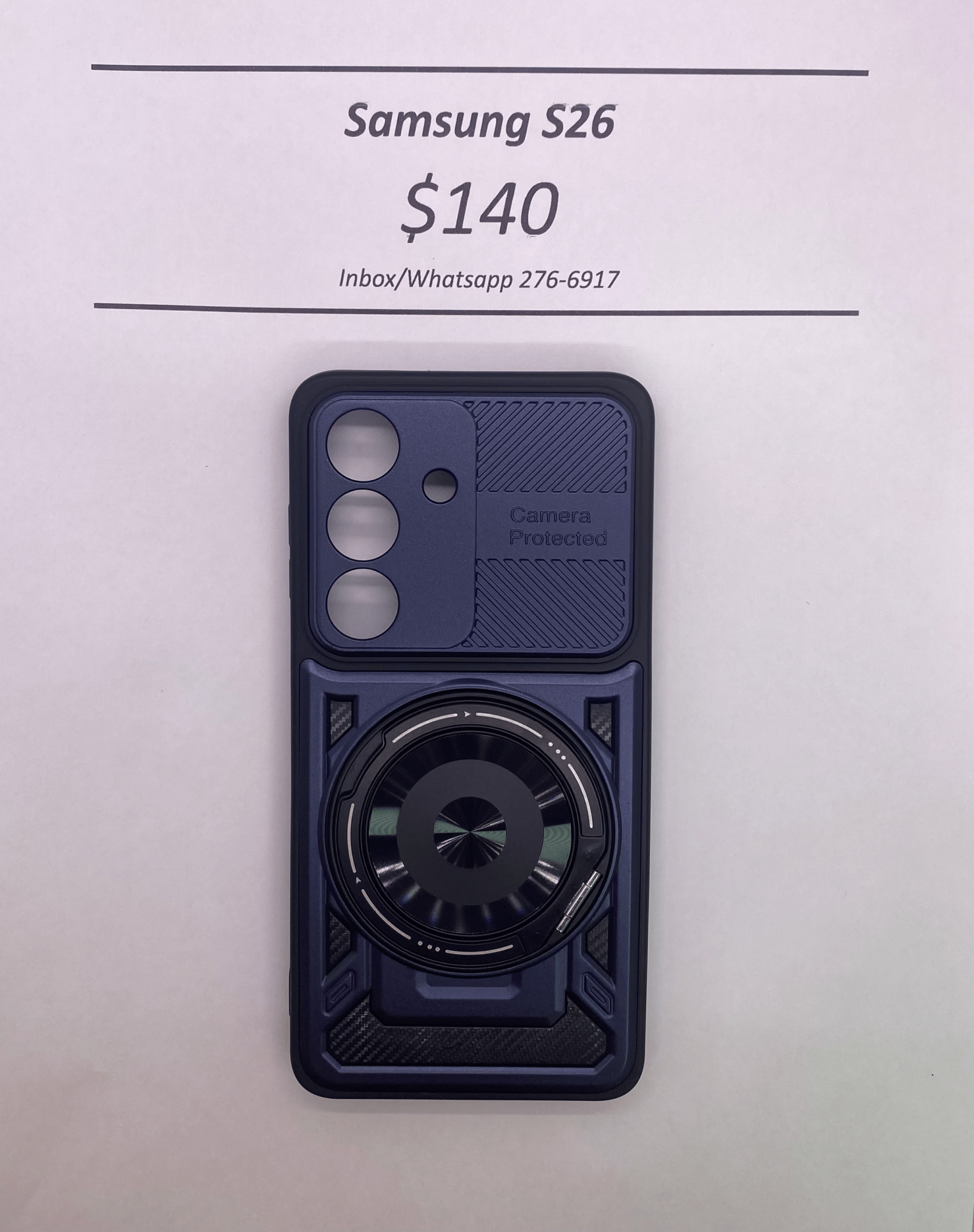 S26 Blue Rugged Camera Protected