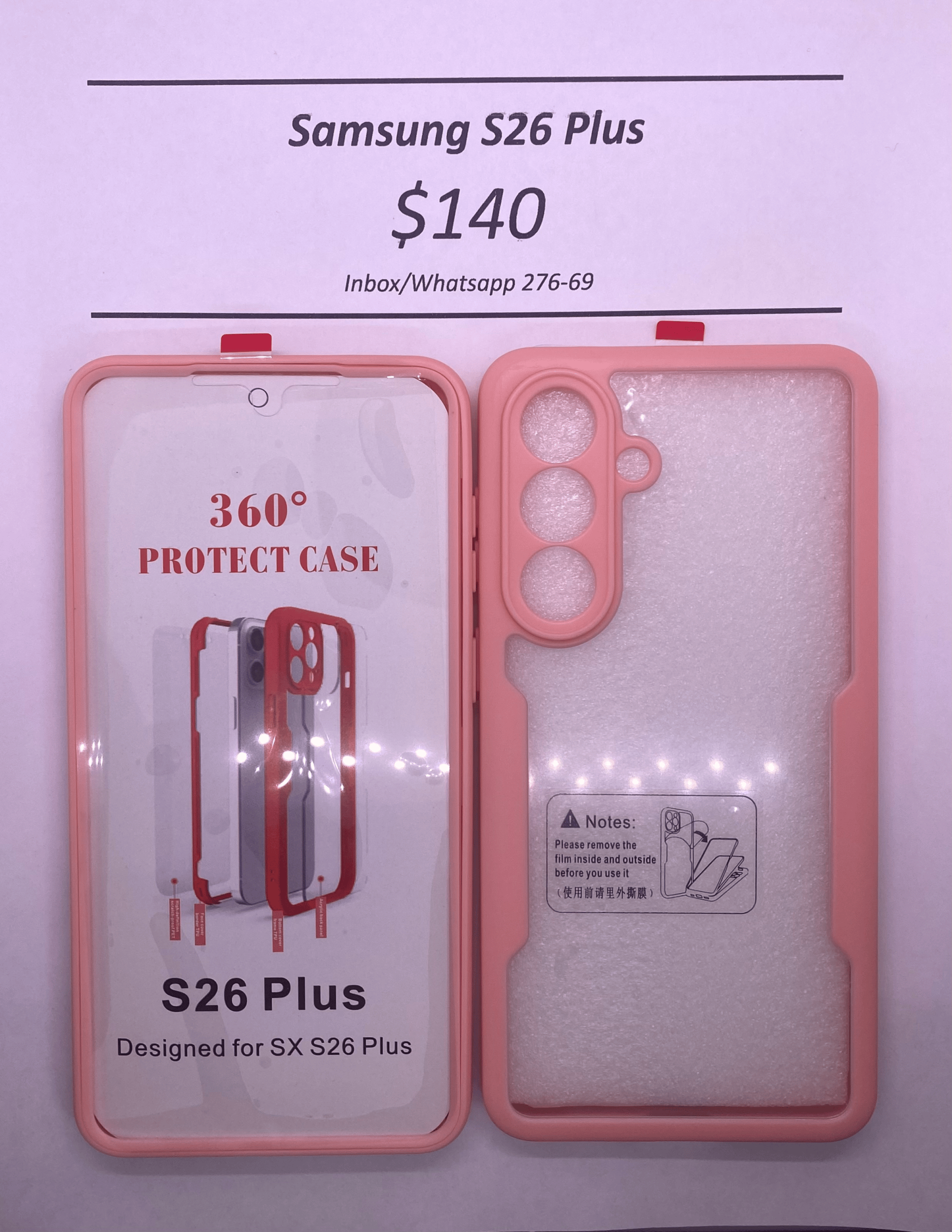 S26 Plus Pink Rugged 360 Case