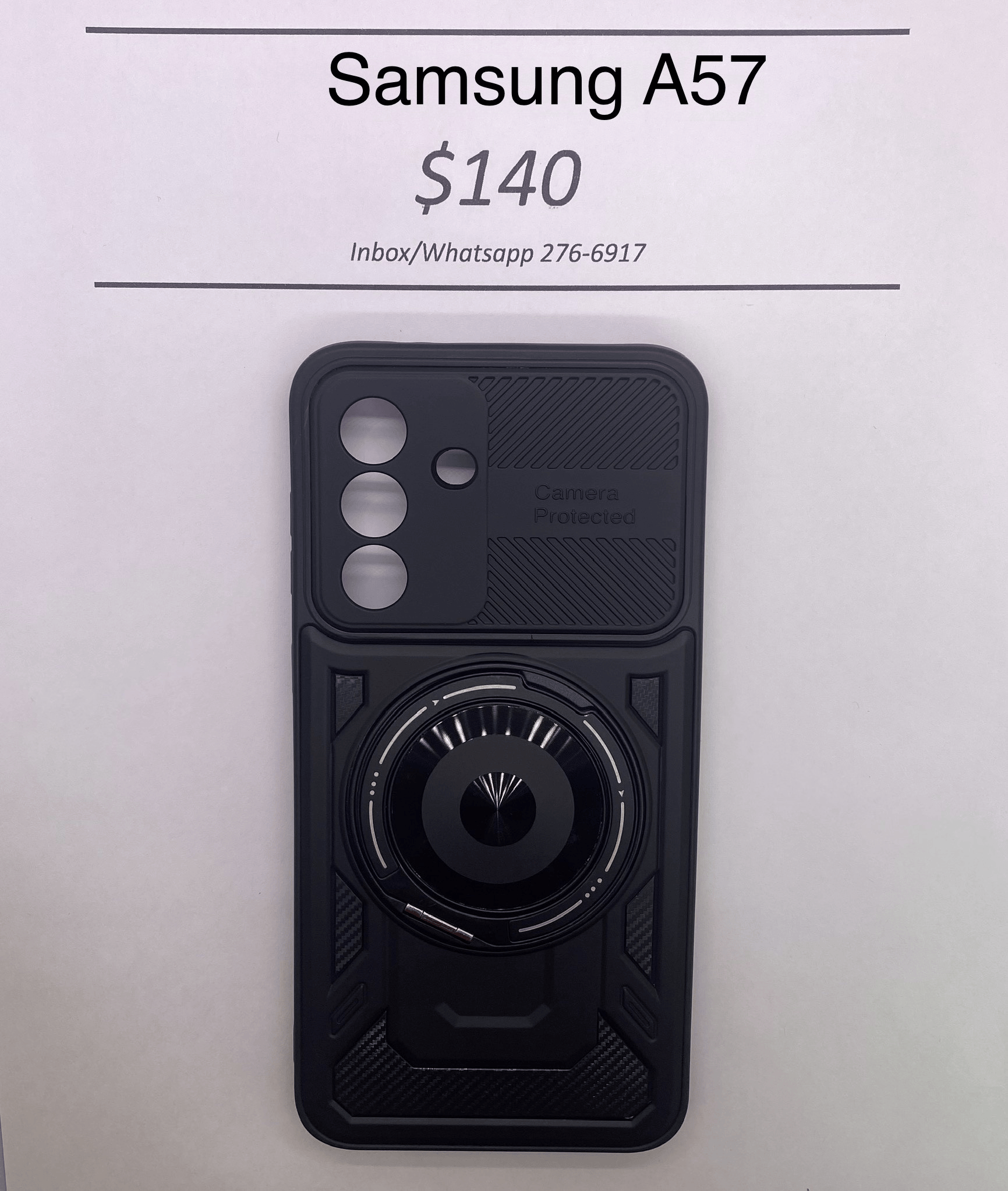 A57 Black Rugged Camera Protected